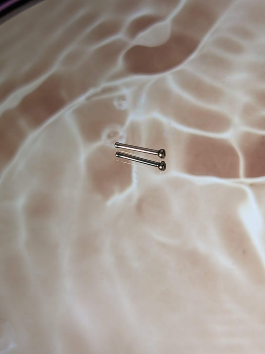 Silver White Stud Nose Ring