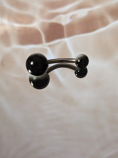 Black White Belly Ring