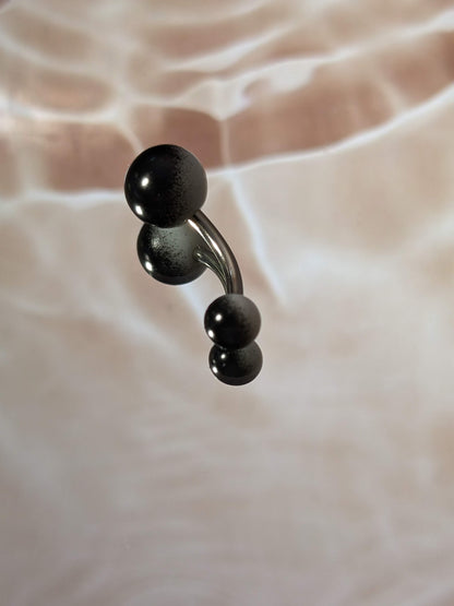 Black White Belly Ring