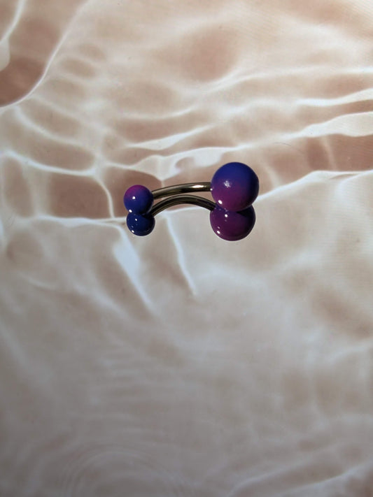 Blue Purple Belly Ring