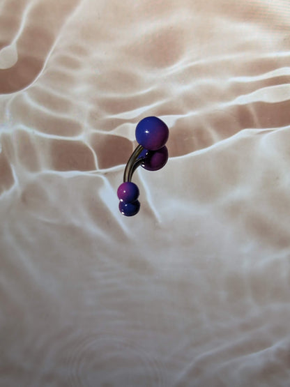 Blue Purple Belly Ring