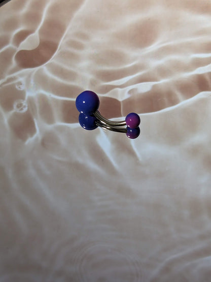 Blue Purple Belly Ring