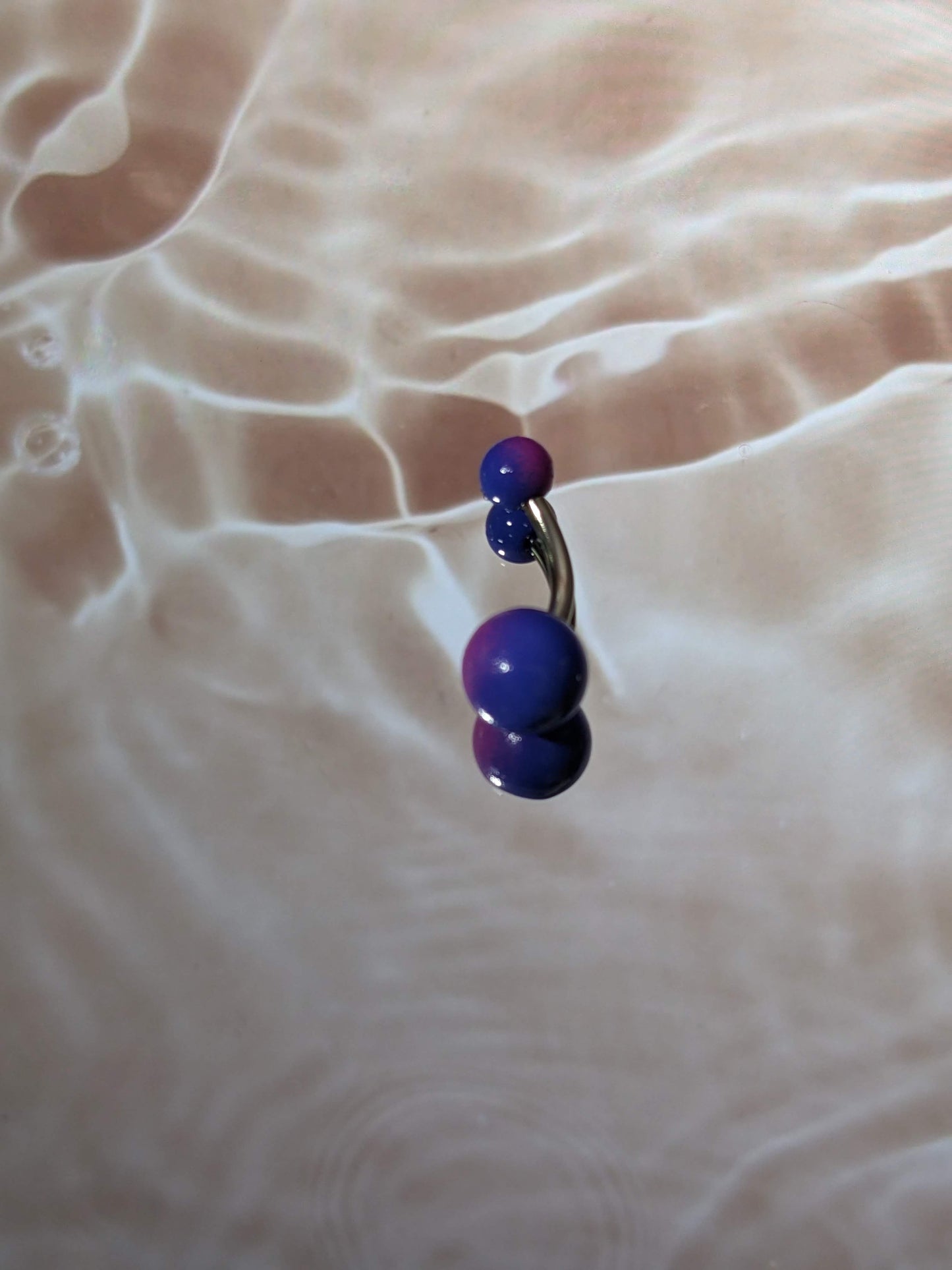 Blue Purple Belly Ring