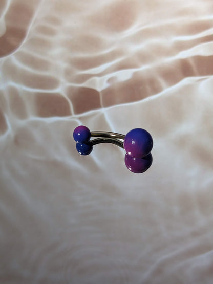 Blue Purple Belly Ring