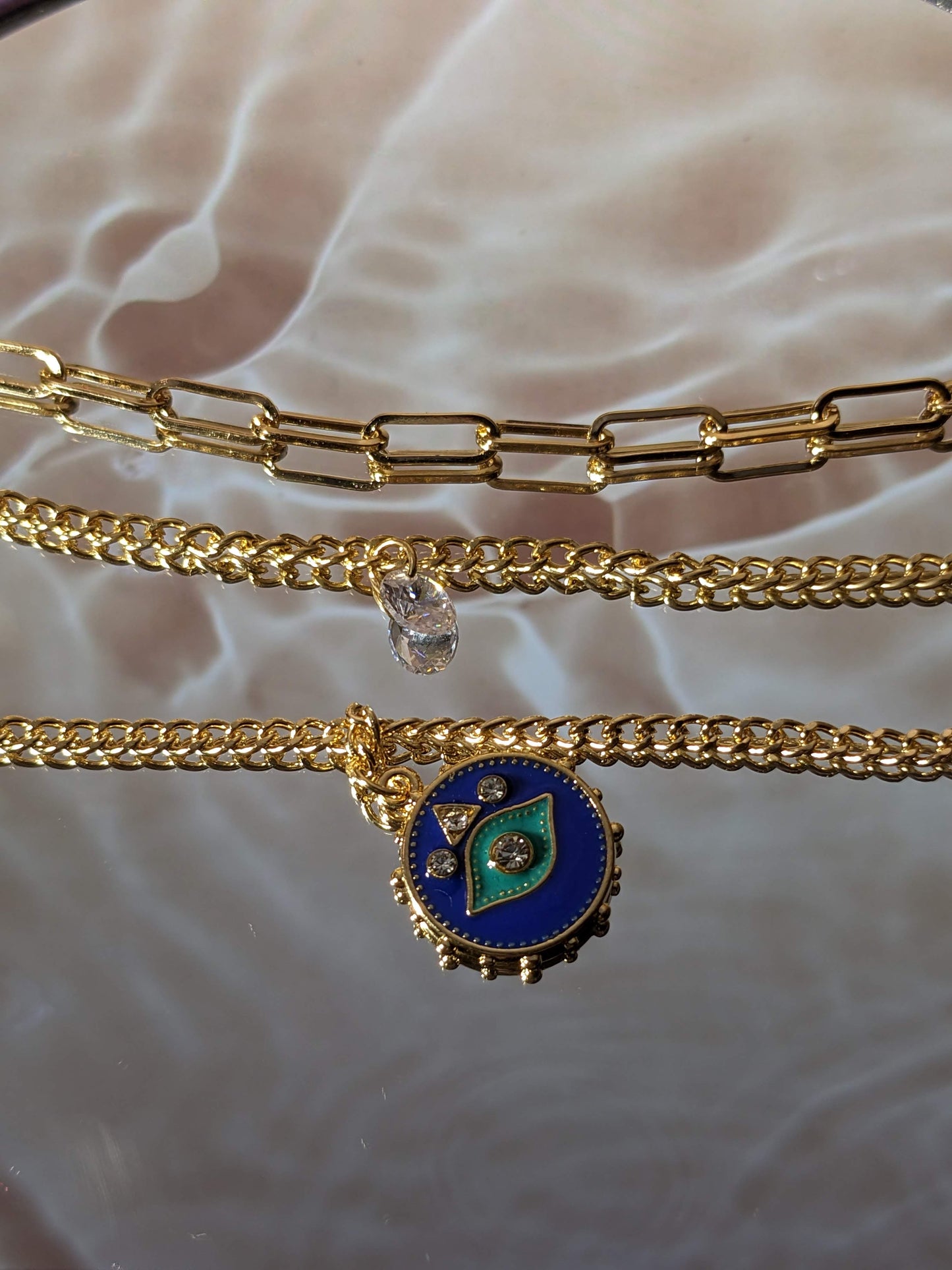 Evil Eye Crown Necklace