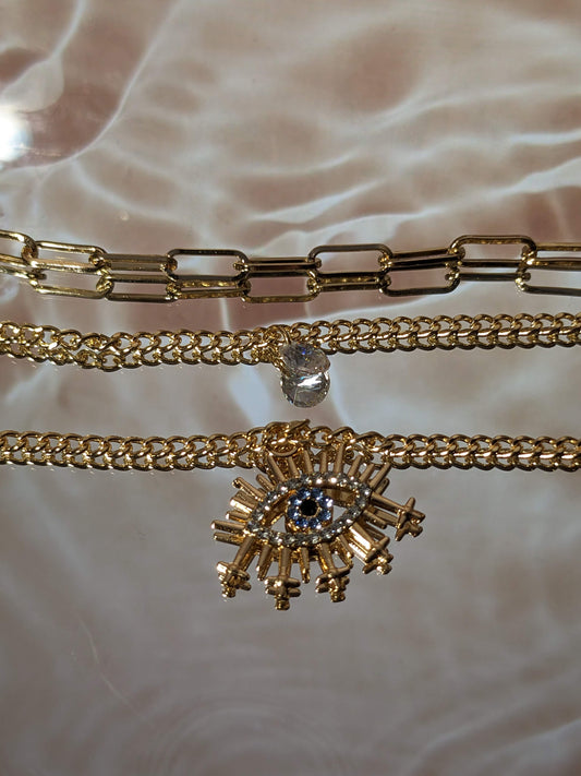 Evil Eye Sun Neckalce