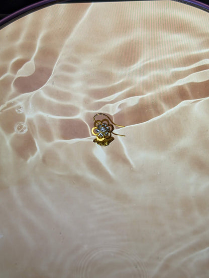 Gold Flower Nose Ring Wire