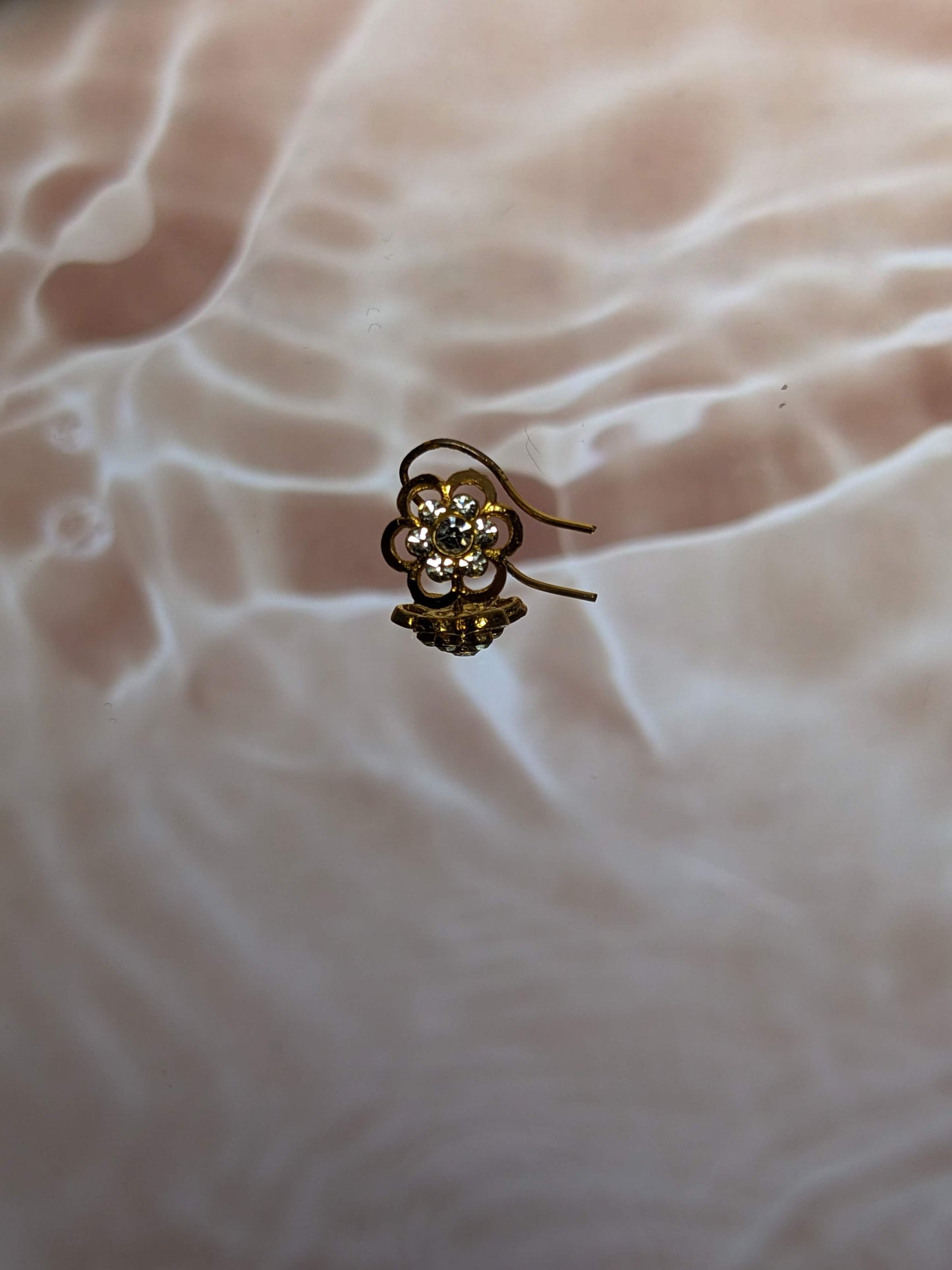 Gold Flower Nose Ring Wire