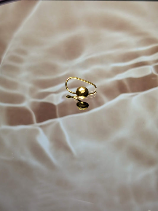 Gold Nose Ring Wire Mound