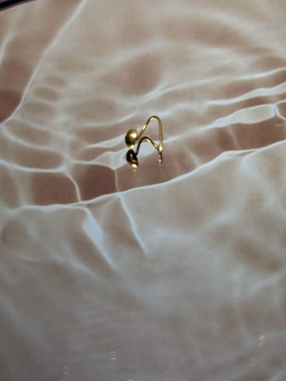 Gold Nose Ring Wire Mound