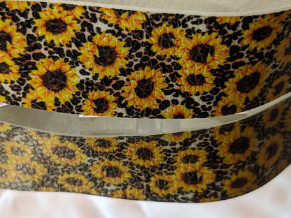 Sunflower and Leopard Keychain