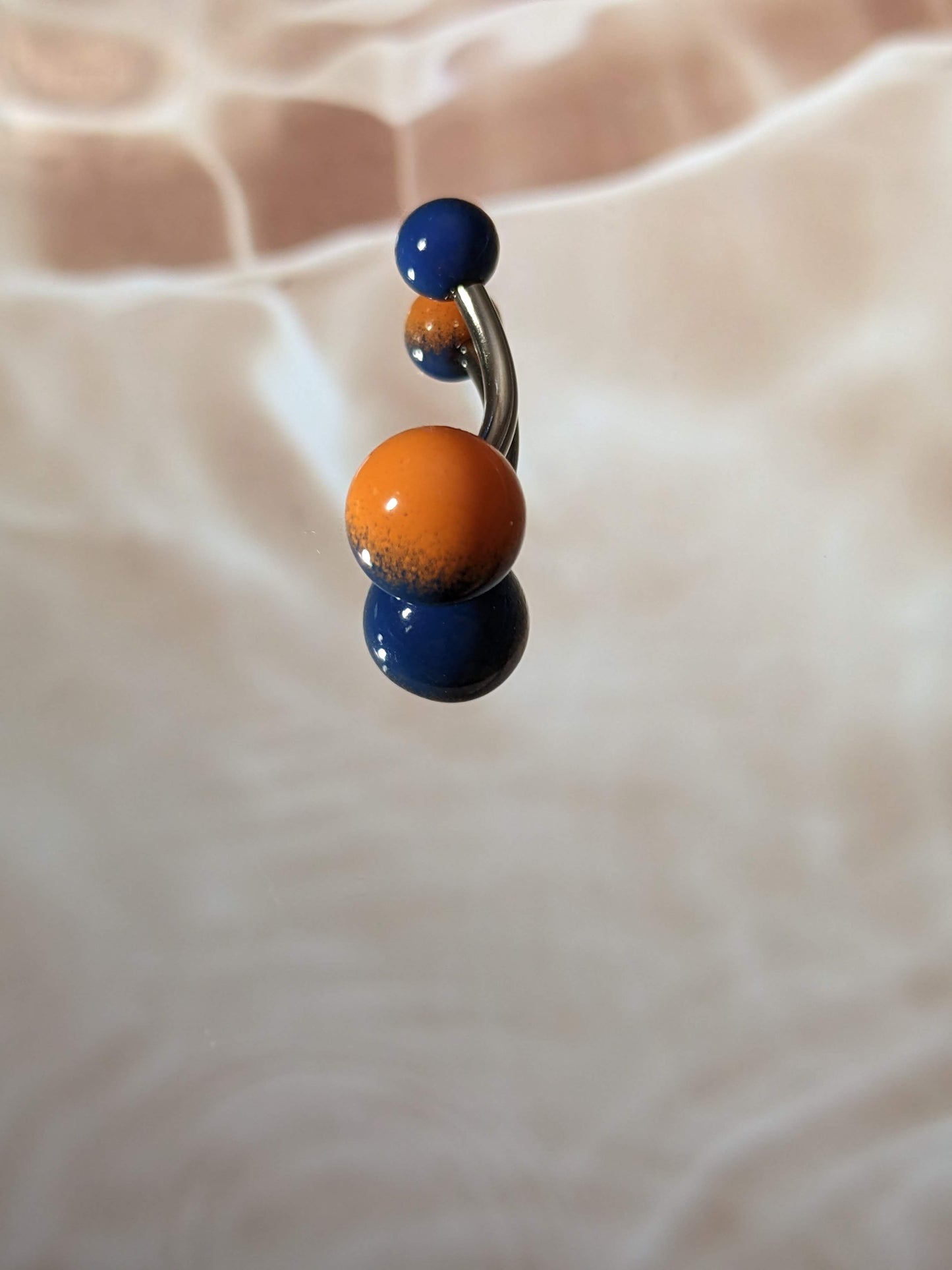 Orange Blue Belly Ring