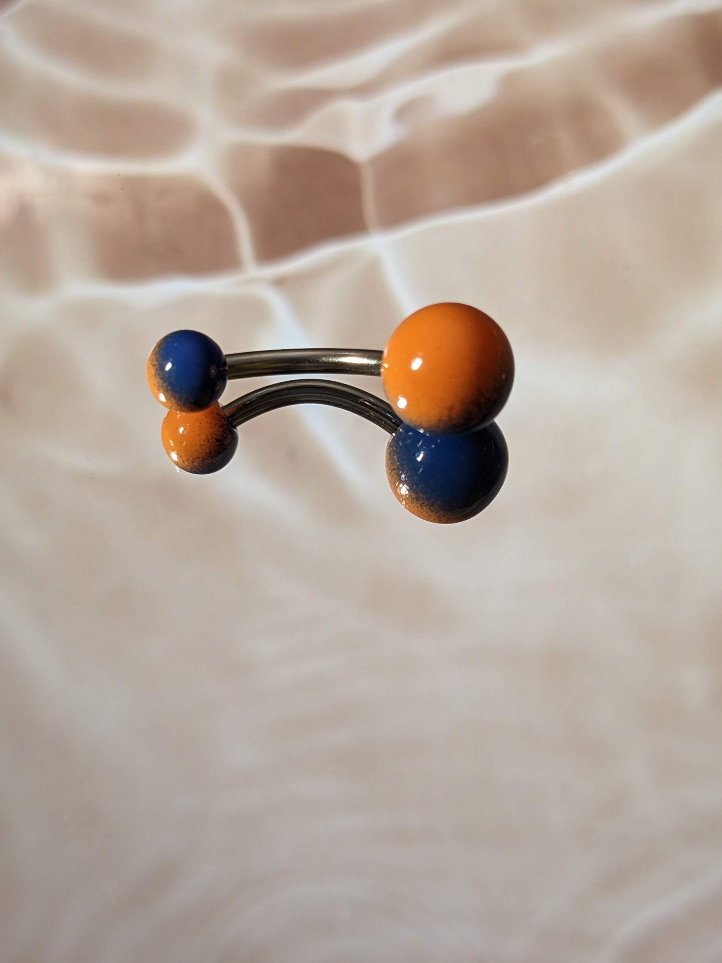 Orange Blue Belly Ring