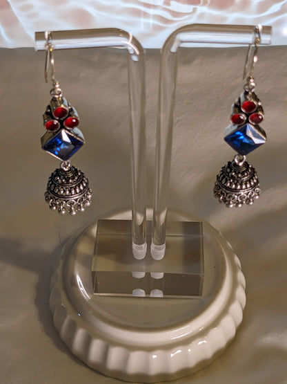 Precious Stone Dangle Earrings