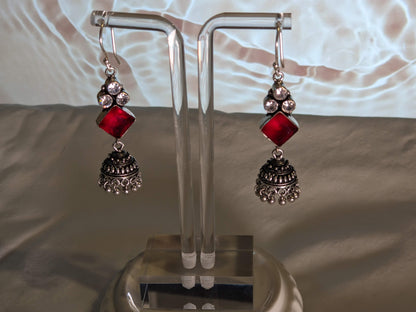 Precious Stone Dangle Earrings