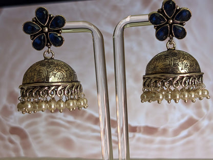 Precious Stone Jhumkas