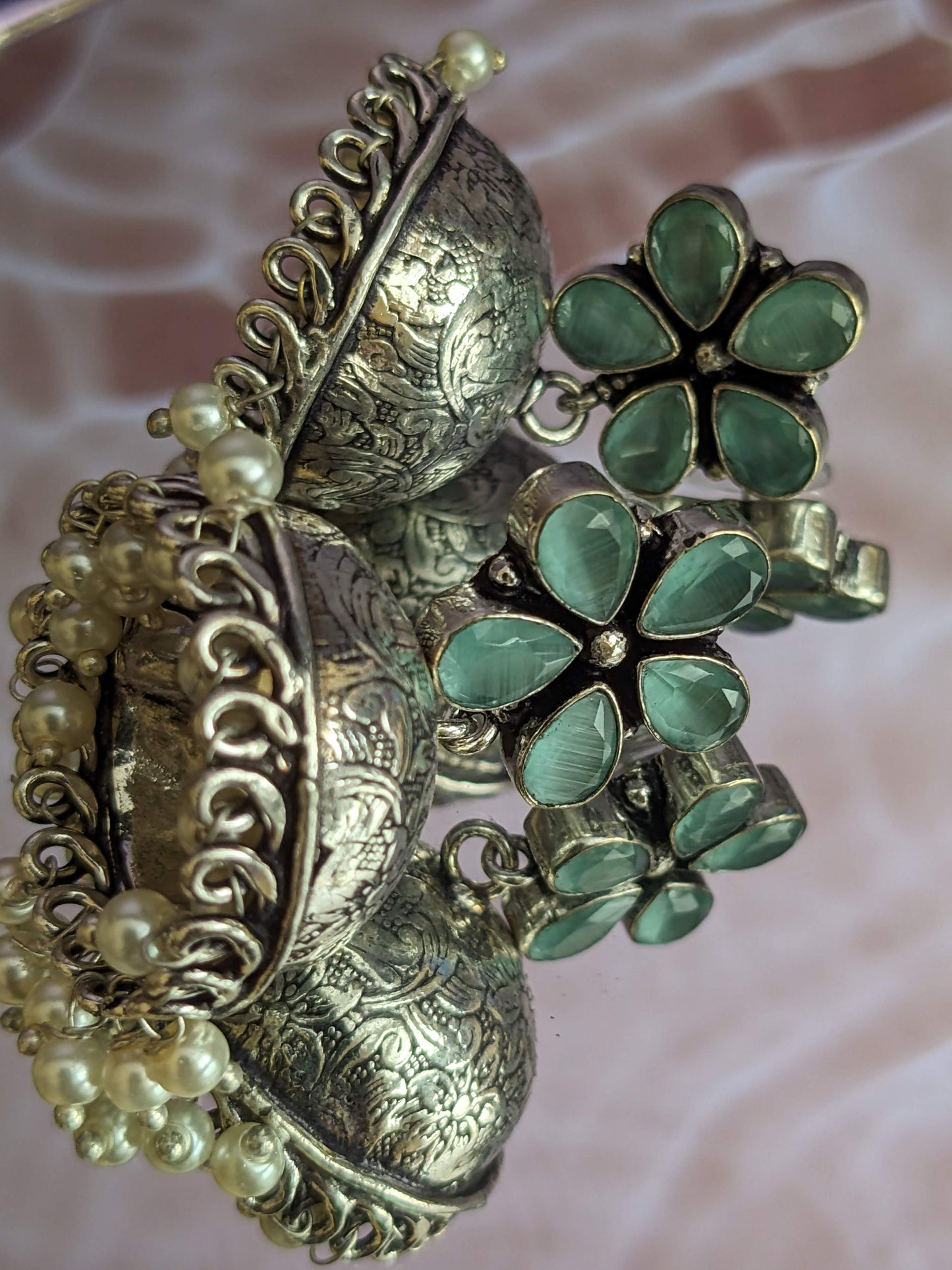 Precious Stone Jhumkas