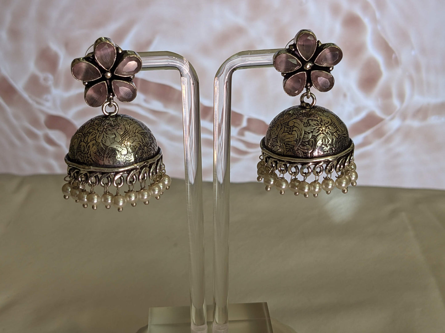 Precious Stone Jhumkas