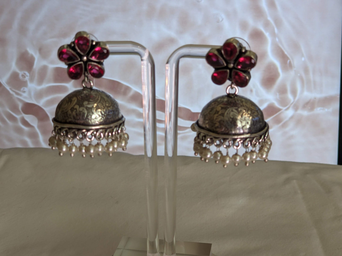 Precious Stone Jhumkas