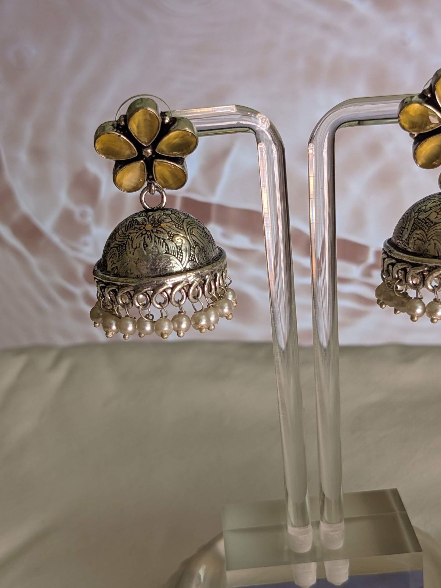 Precious Stone Jhumkas