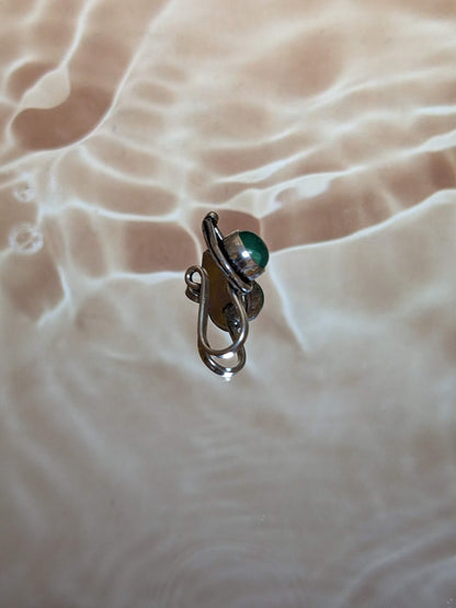 Silver Nose Cuff Green