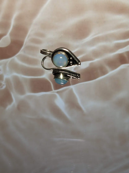 Silver Nose Cuff Moonstone