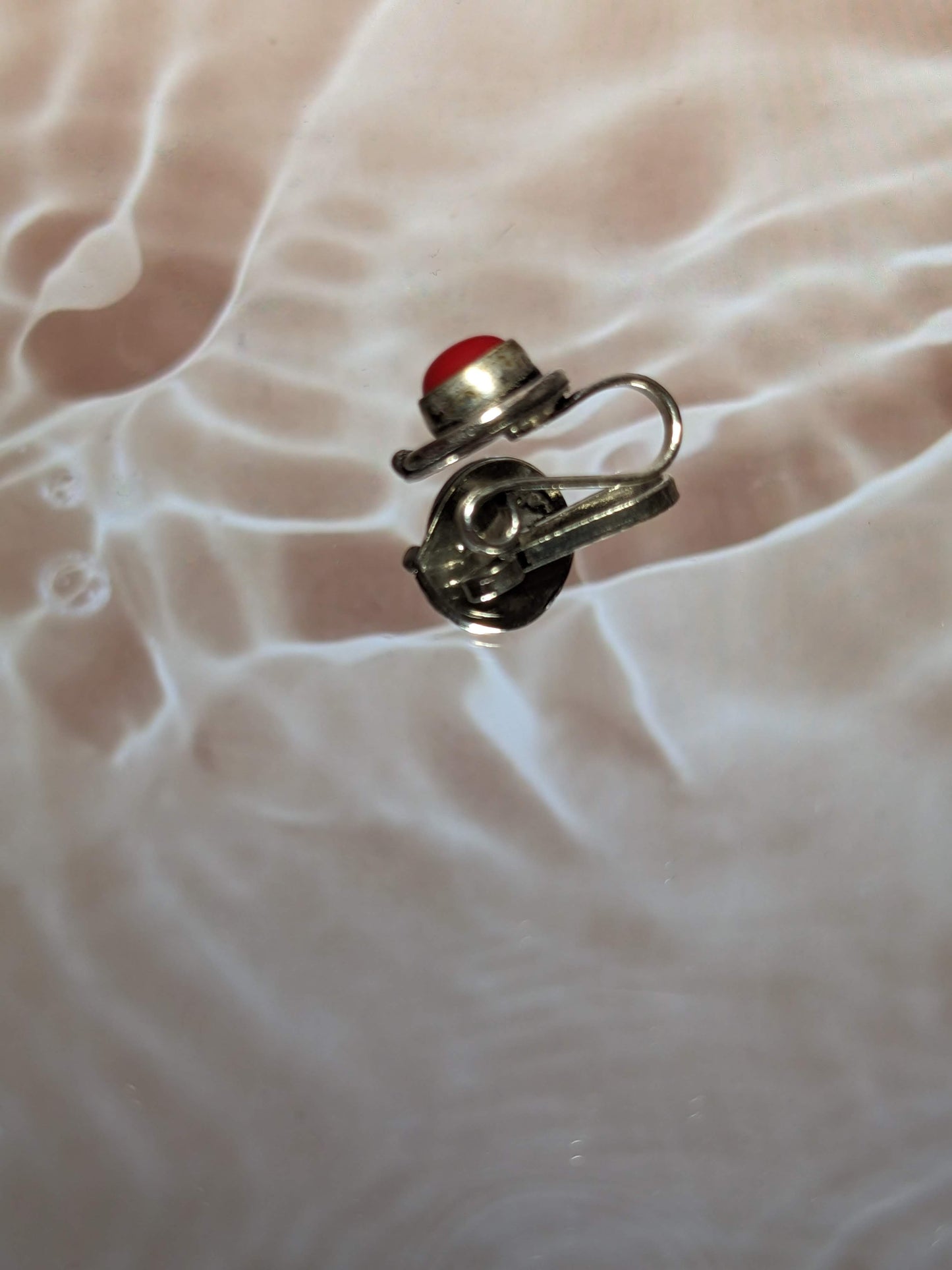 Silver Nose Cuff Red