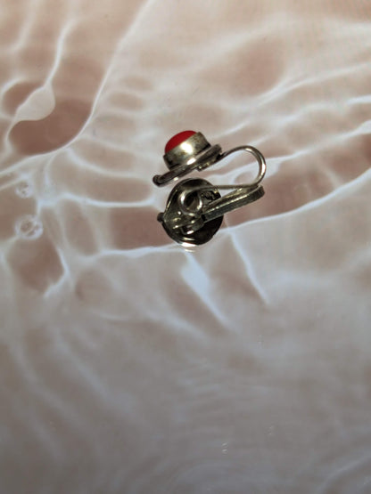 Silver Nose Cuff Red