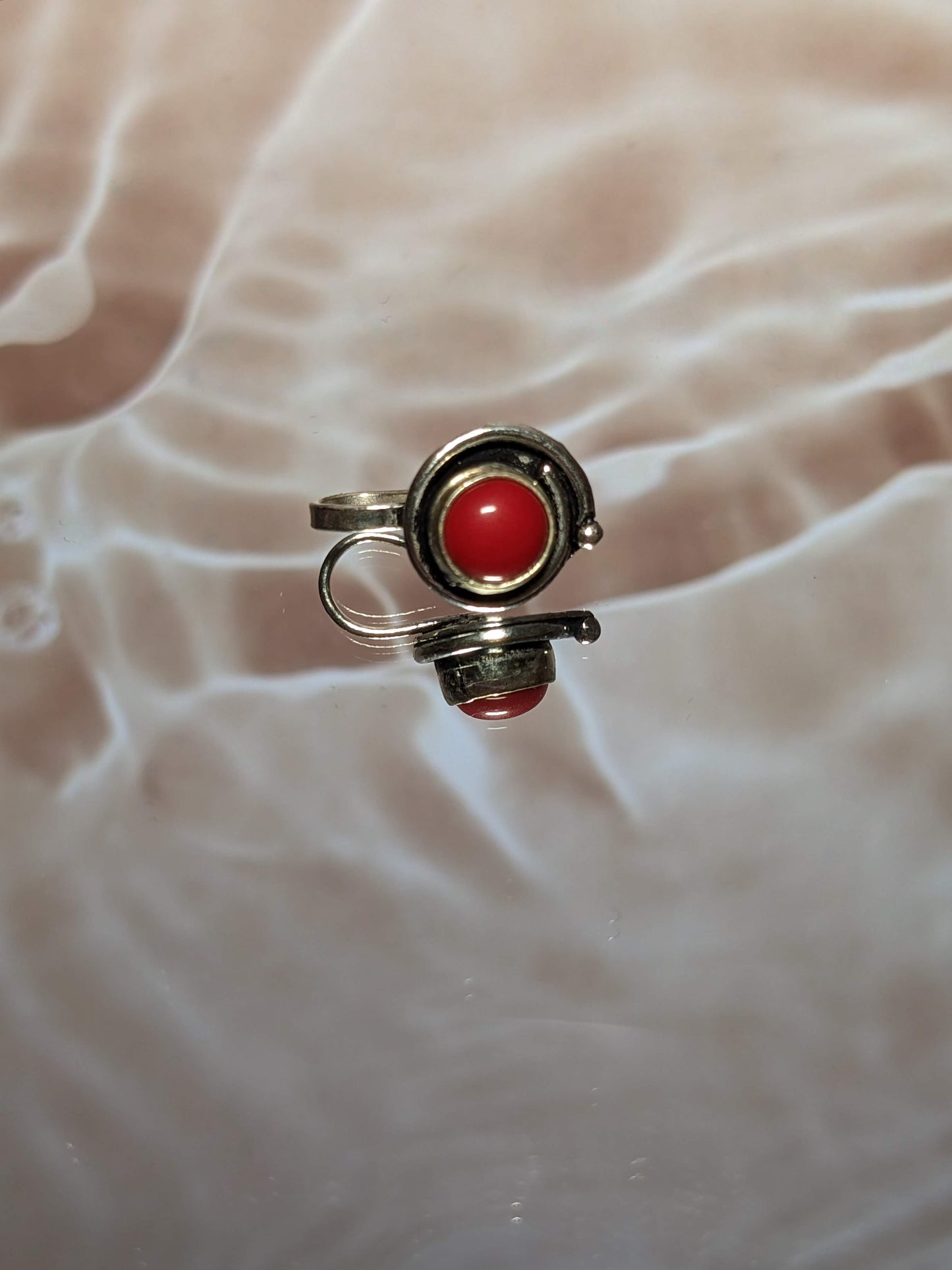 Silver Nose Cuff Red