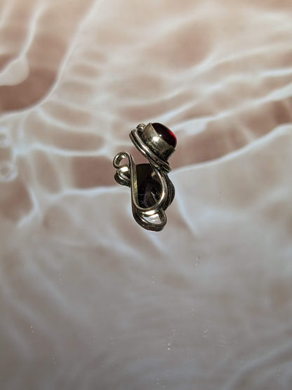 Silver Nose Cuff Ruby