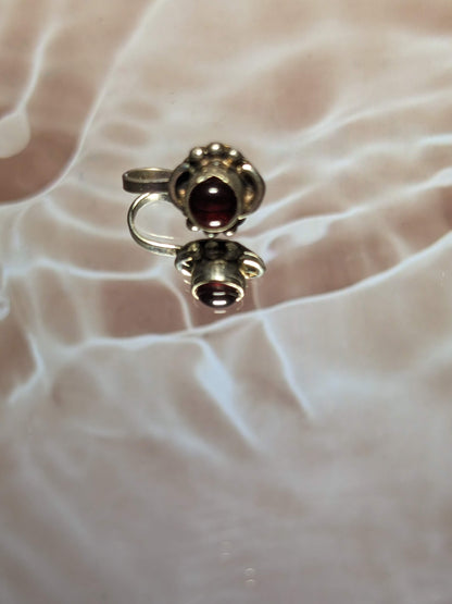 Silver Nose Cuff Ruby