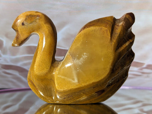 Yellow Onyx Swan