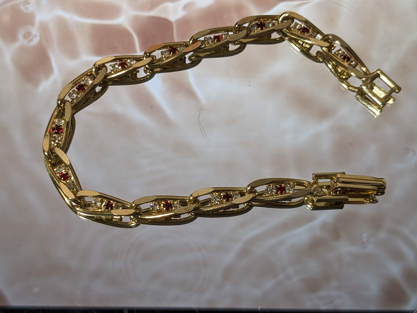 Vintage Ruby Stone Bracelet